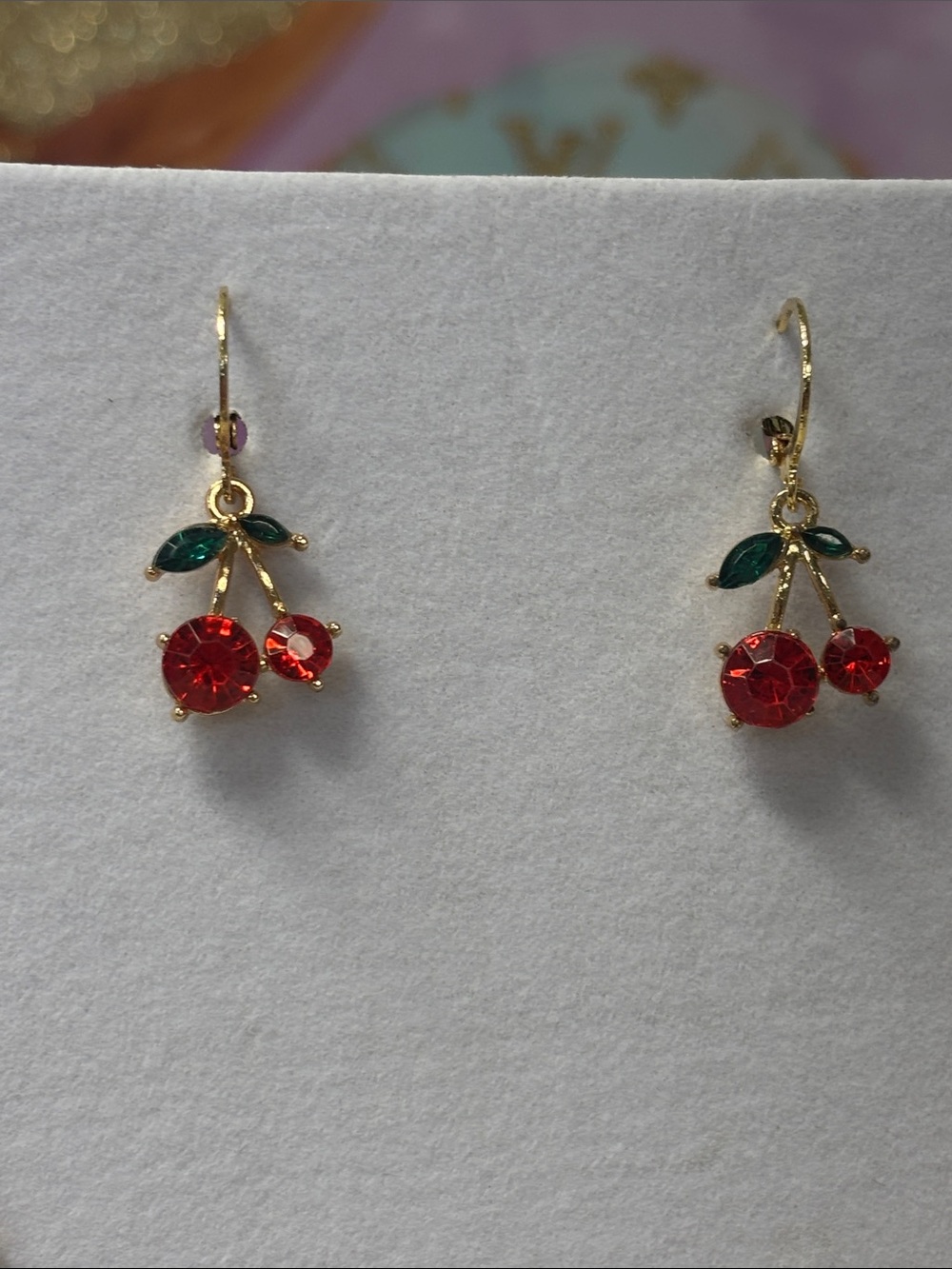 Cherry Necklace and Earrings Set new - Picture 4 of 5